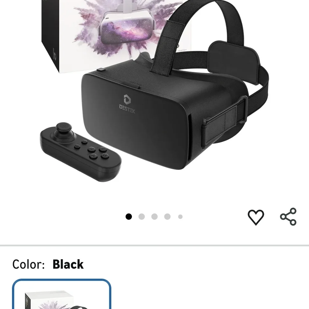 V5 Smartphone VR Headset - Black and Gray